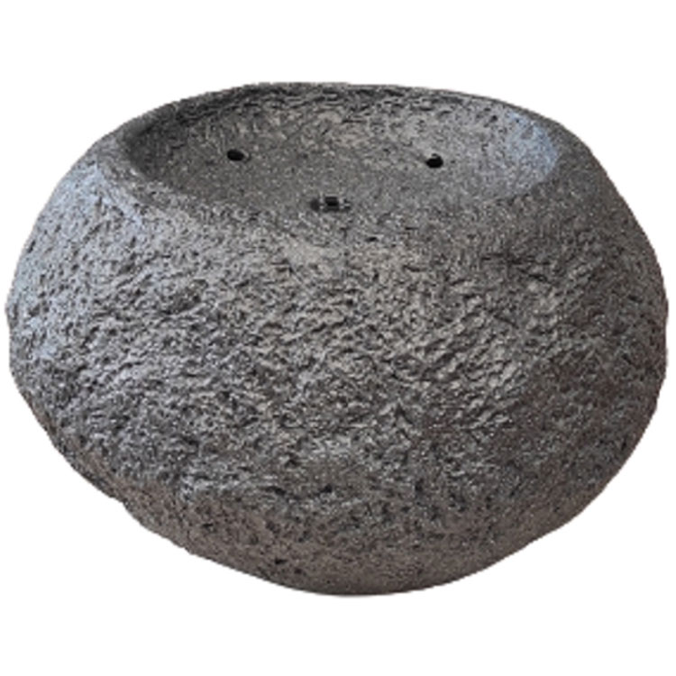 Настольный фонтан GLQ ЧАША - ШАР каменная (цвет тёмно-серый гранит)