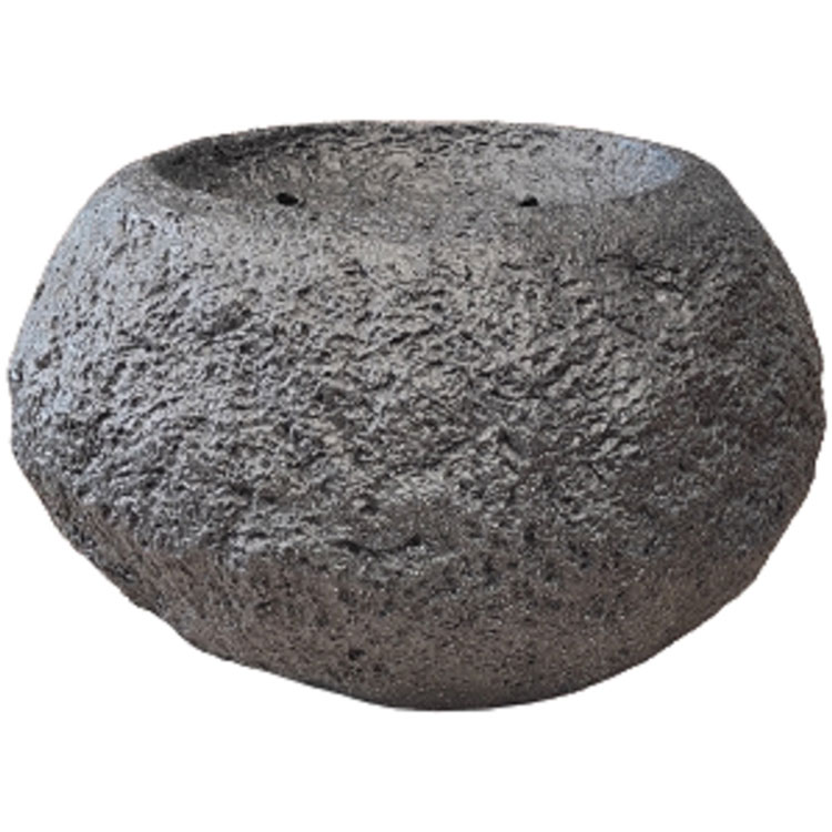 Настольный фонтан GLQ ЧАША - ШАР каменная (цвет тёмно-серый гранит)