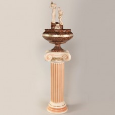 Напольный фонтан RV Данаиды коричневый с туманом и цветной подсветкой